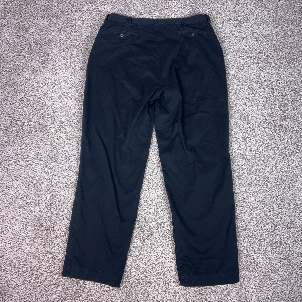 Polo Ralph Lauren Pants Mens 38x32 Black Philip Casual Cotton Chino Trousers